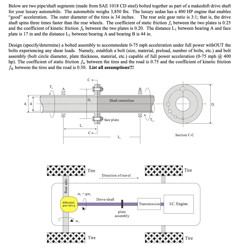 Below are two pipe/shaft segments (made from SAE 1018