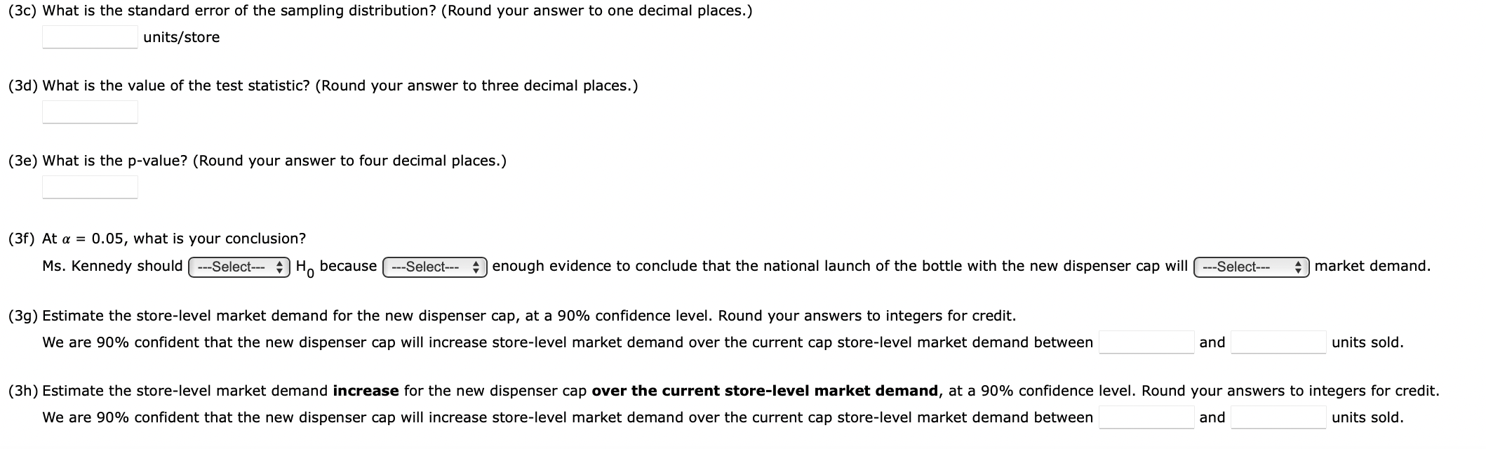 Solved (3c) What is the standard error of the sampling | Chegg.com