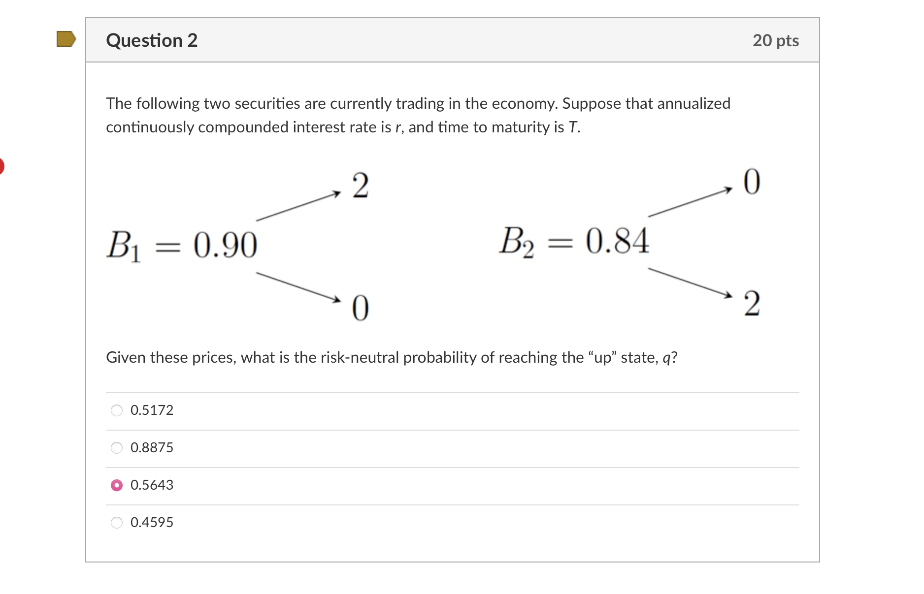 Solved The Following Two Securities Are Currently Trading In | Chegg.com