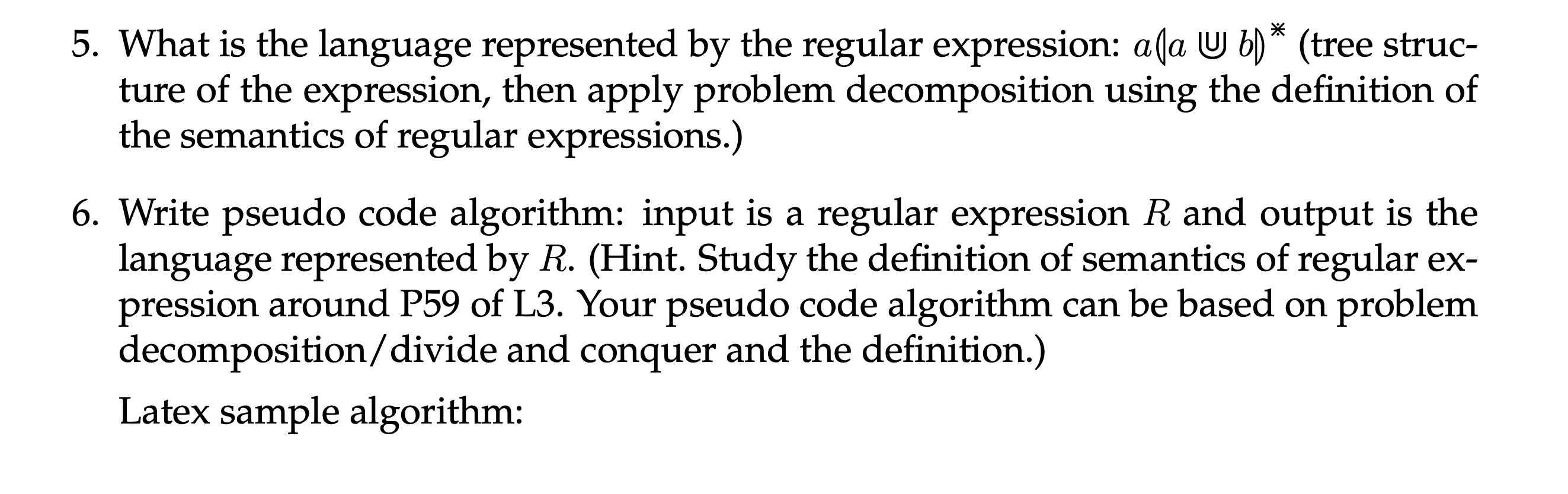 Solved 5 what is the language represented by the regular chegg