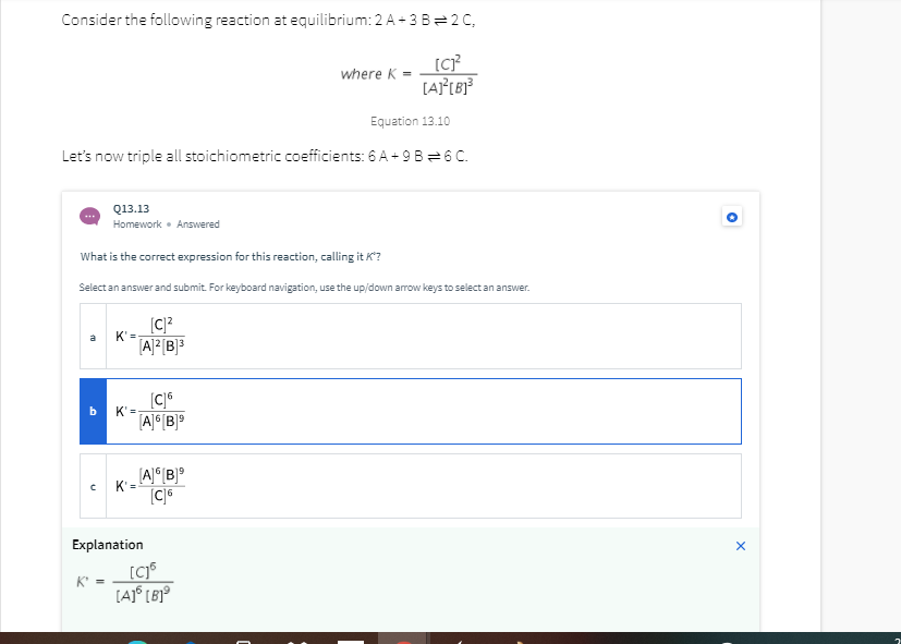 Solved Consider the following reaction at equilibrium: 2 | Chegg.com