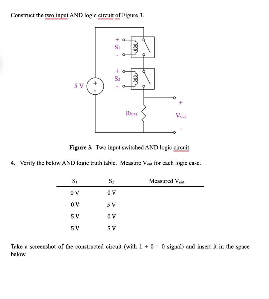 Solved Construct the two input AND logic circuit of Figure | Chegg.com