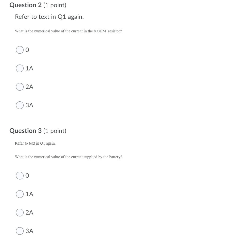 Solved Question 1 (1 point) Saved The circuit in the | Chegg.com