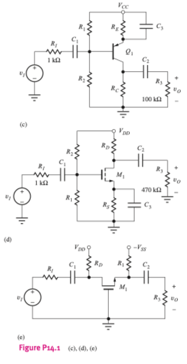 Problem 1: Draw the ac equivalent circuits for, and | Chegg.com