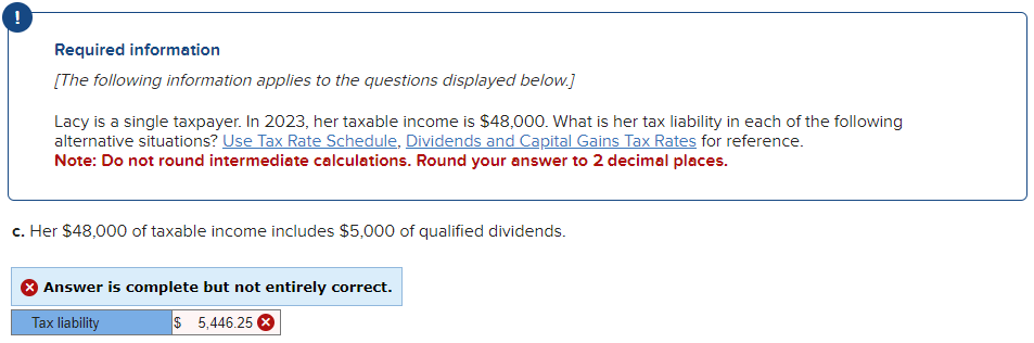 Solved Lacy is a single taxpayer. In 2023, her taxable | Chegg.com