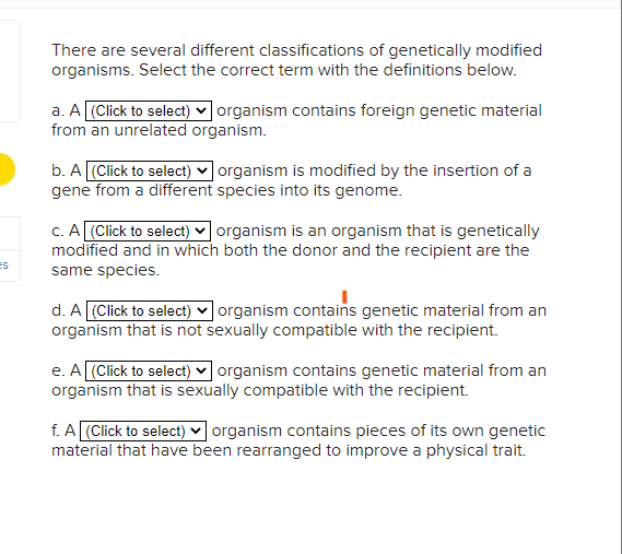 Solved There are several different classifications of | Chegg.com