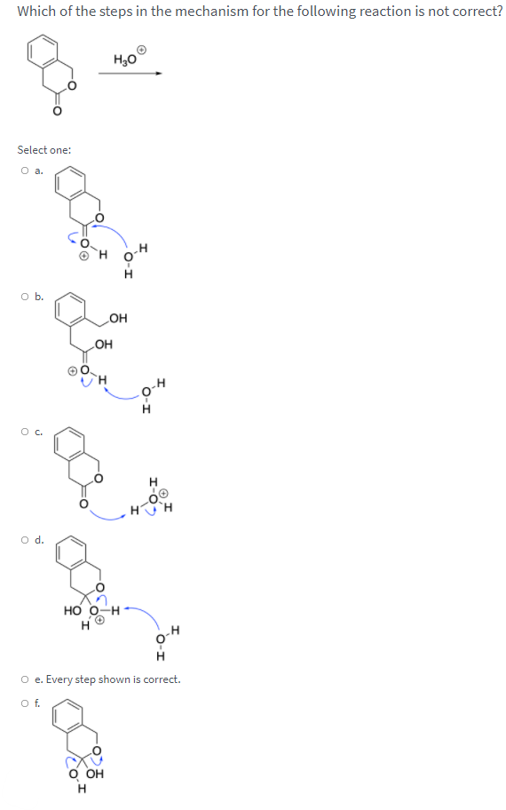 Solved Which of the steps in the mechanism for the following | Chegg.com