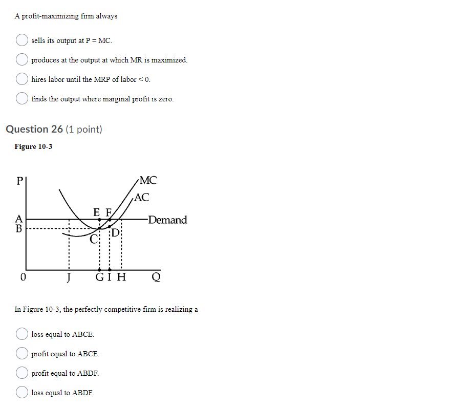 Solved A Profit-maximizing Firm Always Sells Its Output At P | Chegg.com