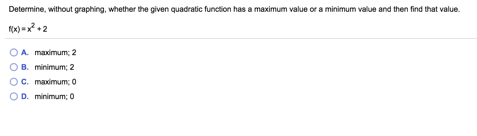 Solved Determine the quadratic function whose graph is | Chegg.com
