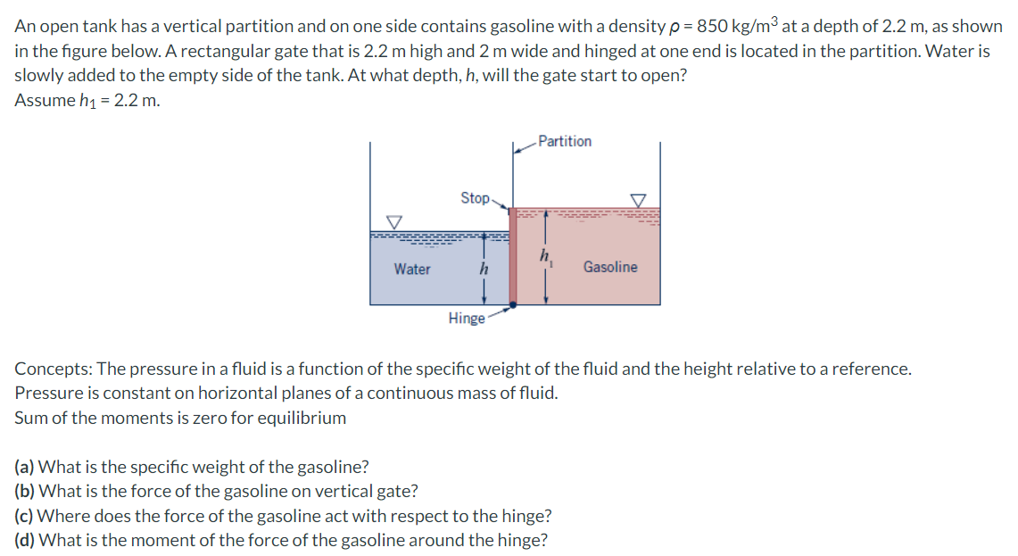 Solved For part a I got 8338.5 N/m^3, part b 40.36 kN, part | Chegg.com