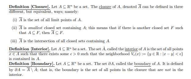 Solved Definition Closure . Let A CR