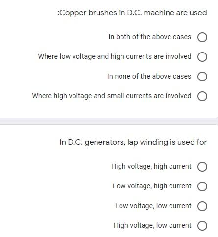 Solved Copper brushes in D.C. machine are used In both of | Chegg.com