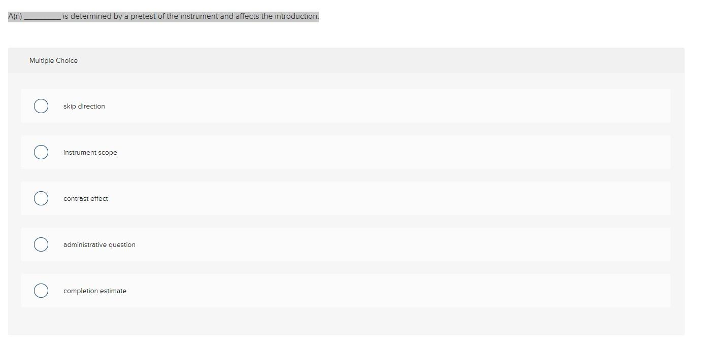 Solved A(n) is determined by a pretest of the instrument and | Chegg.com