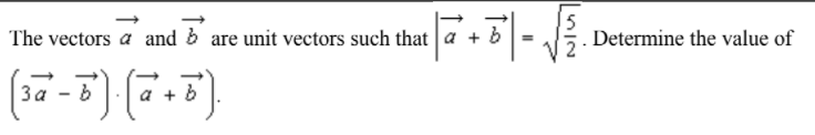 Solved The Vectors A And B Are Unit Vectors Such That A + B | Chegg.com