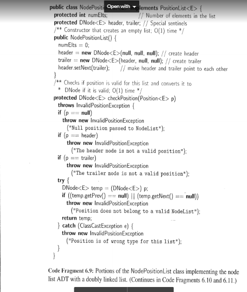 Solved Provide the java code fragments for the methods | Chegg.com