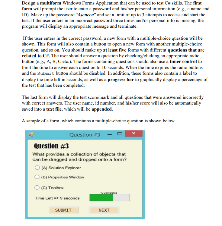 Solved Design a multiform Windows Forms Application that can | Chegg.com