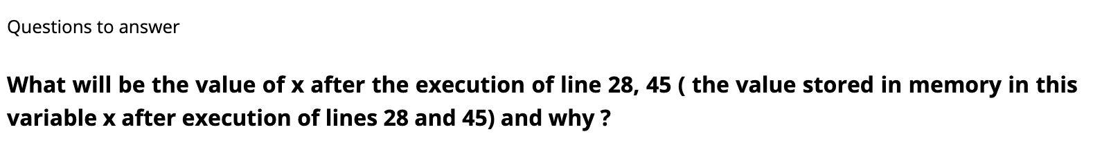 Solved 24 | 25 x=1 26 def f(x): 27 x=0 28 return 2 * x 29 30 | Chegg.com