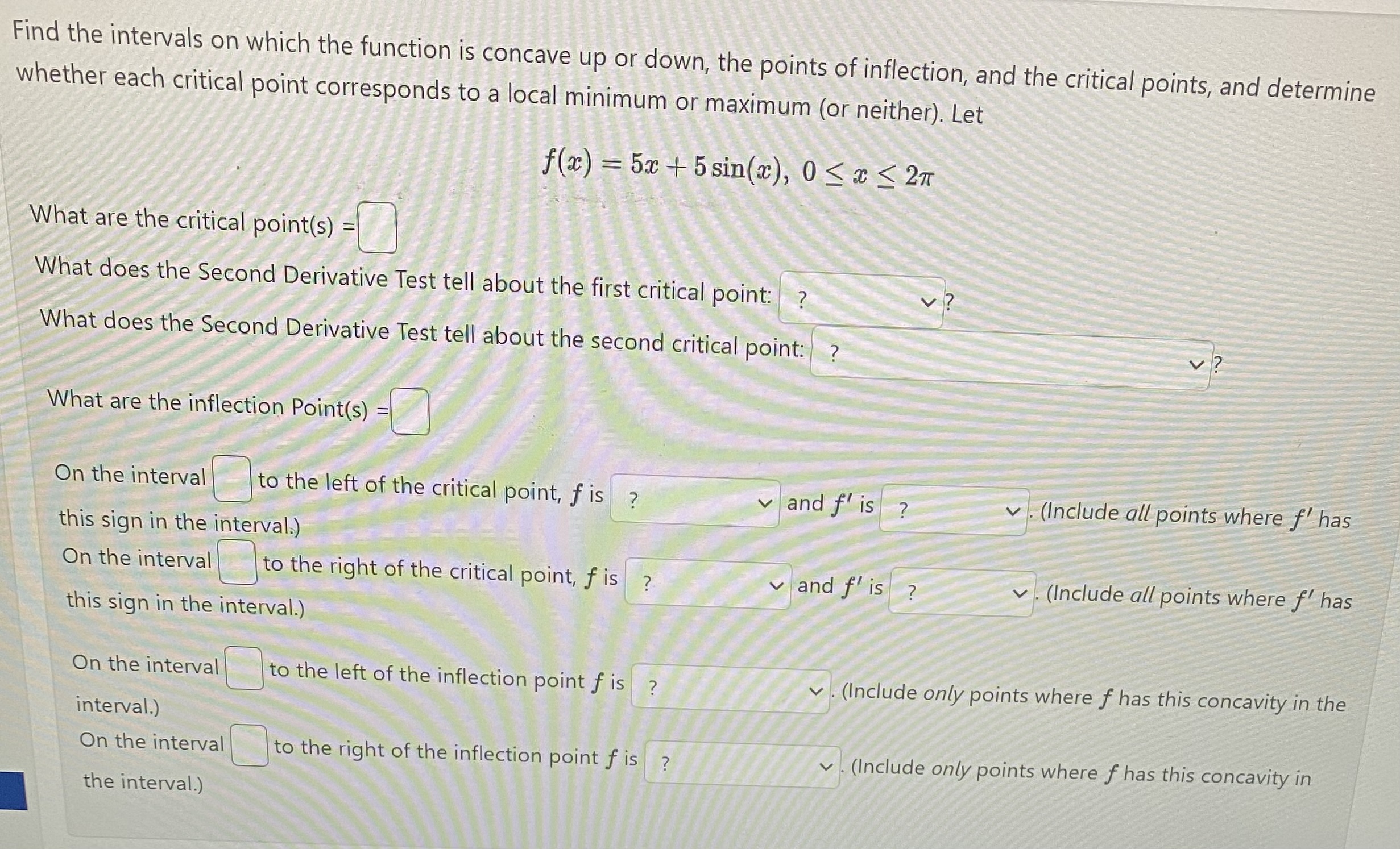 Solved Find the intervals on which the function is concave | Chegg.com