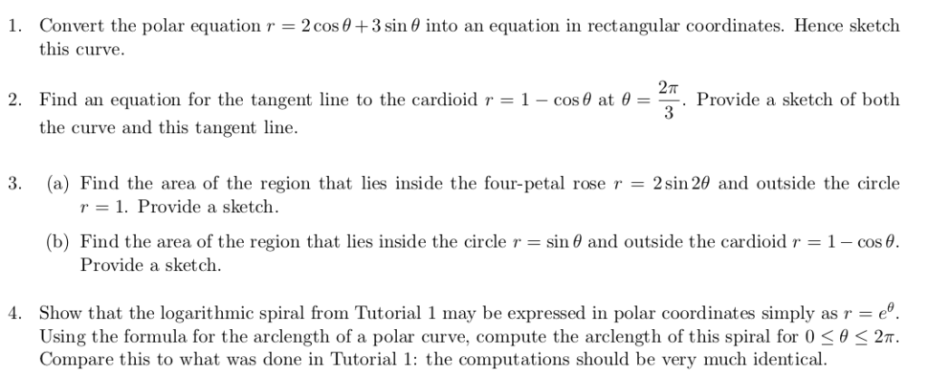 Solved Convert the polar equation r-2 cos θ+3 sin θ into an | Chegg.com