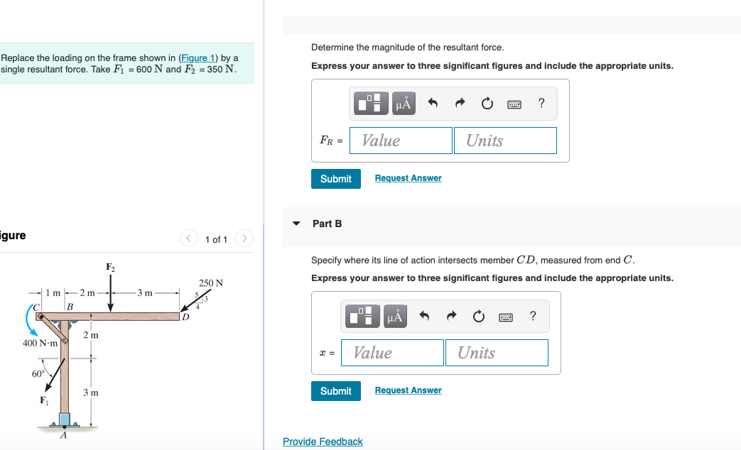 Solved Replace the loading on the frame shown in (Figure 1) | Chegg.com