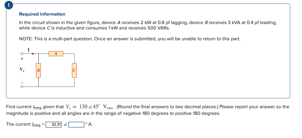 Solved Required Information In The Circuit Shown In The | Chegg.com