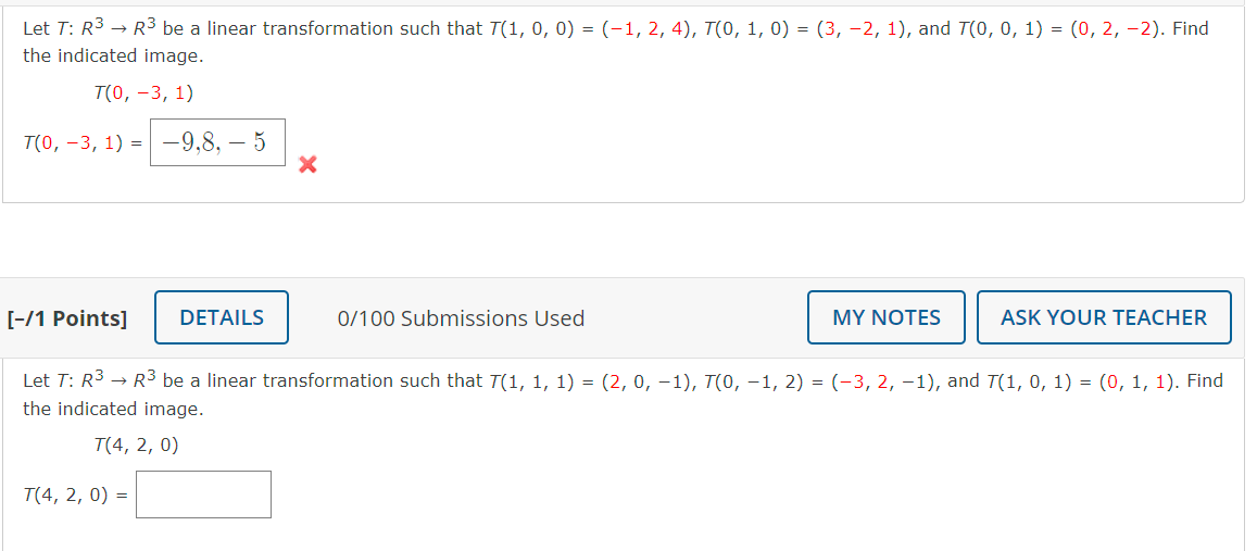 Solved Let T R3 → R3 Be A Linear Transformation Such That