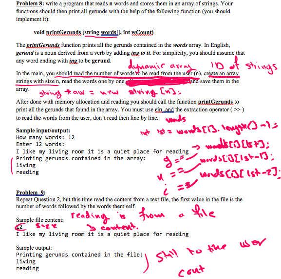 Solved Problem 8: write a program that reads n words and | Chegg.com