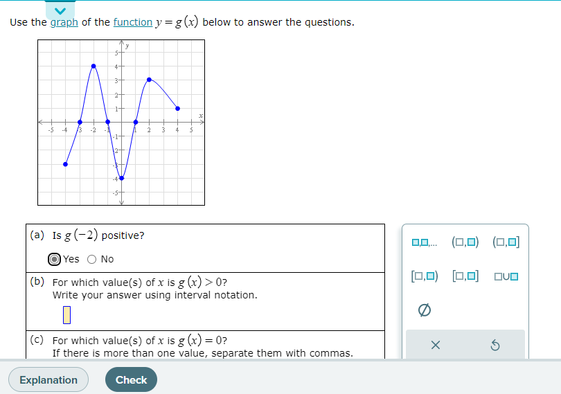 Solved Jse the graph of the function y=g(x) below to answer | Chegg.com
