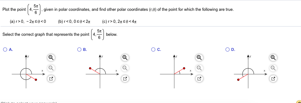 Solved Plot the point 4, given in polar coordinates, and | Chegg.com
