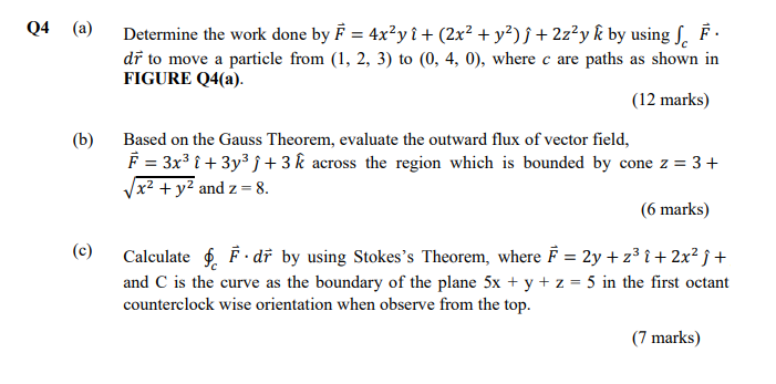 Solved Q4 A Determine The Work Done By F 4x2y I 2x Chegg Com
