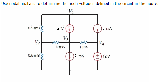 Solved Use nodal analysis to determine the node voltages | Chegg.com