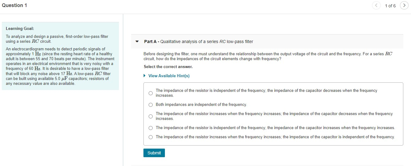 Solved Question 1 1 of 6 Part A - Qualitative analysis of a | Chegg.com