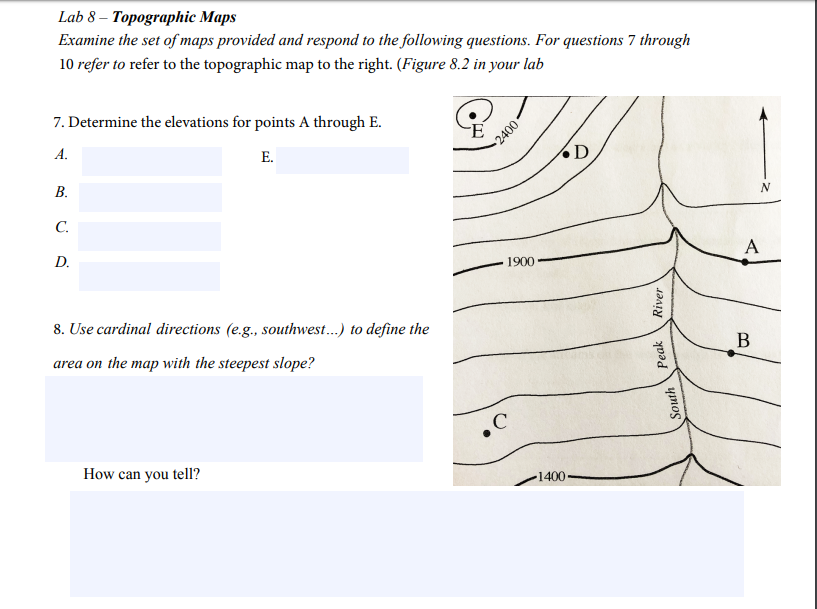 Solved Lab 8 - Topographic Maps Examine The Set Of Maps | Chegg.com