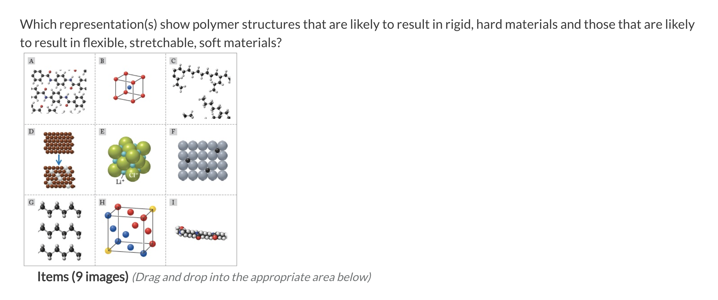 Solved Which representation(s) show polymer structures that