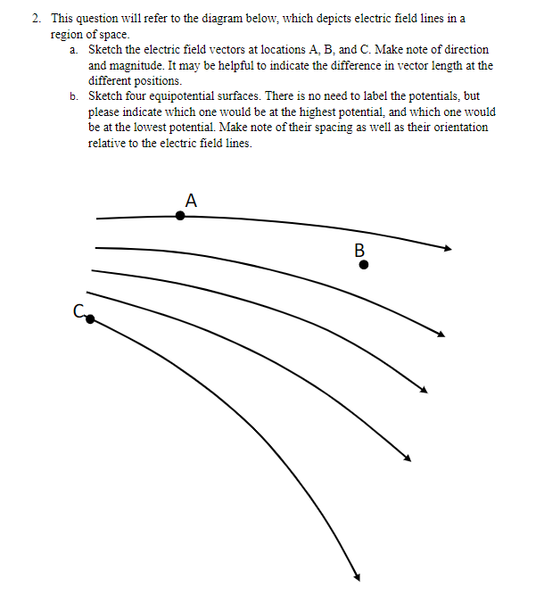 Electric Field Example Question Solved This question will refer to the diagram below, which | Chegg.com