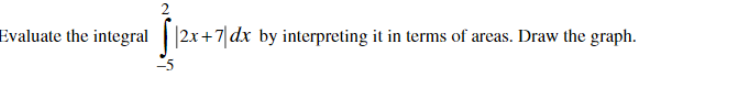 Solved Evaluate The Integral ∫−52∣2x7∣dx By Interpreting It 9434