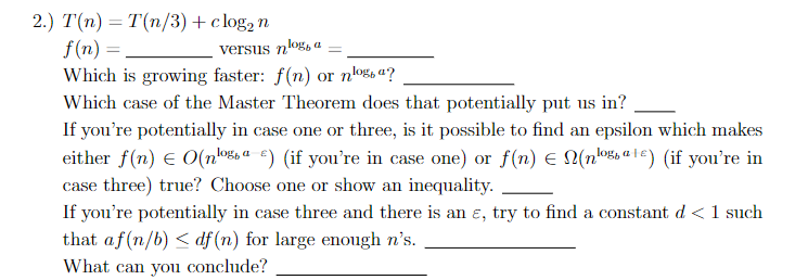 Solved Theorem 1 (Master Theorem). Let A > 1 And B > 1 Be | Chegg.com