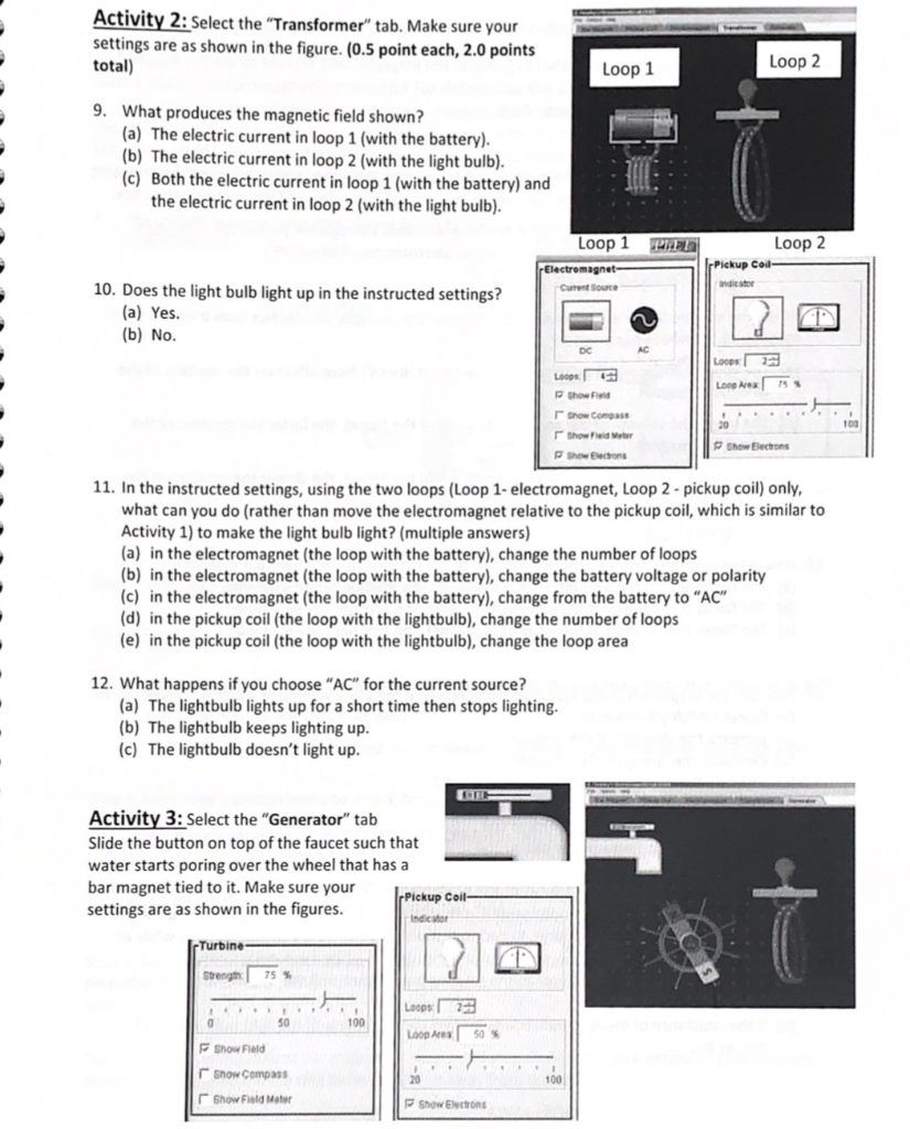 Solved Electromagnetic Induction Simulation Lab: Data and | Chegg.com