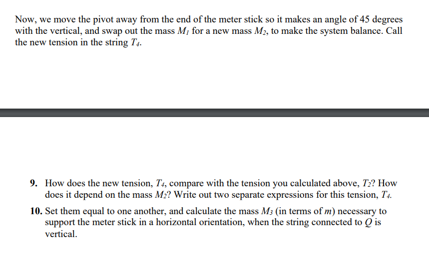 Solved A uniform meter stick (length = 1 meter) of mass m is | Chegg.com