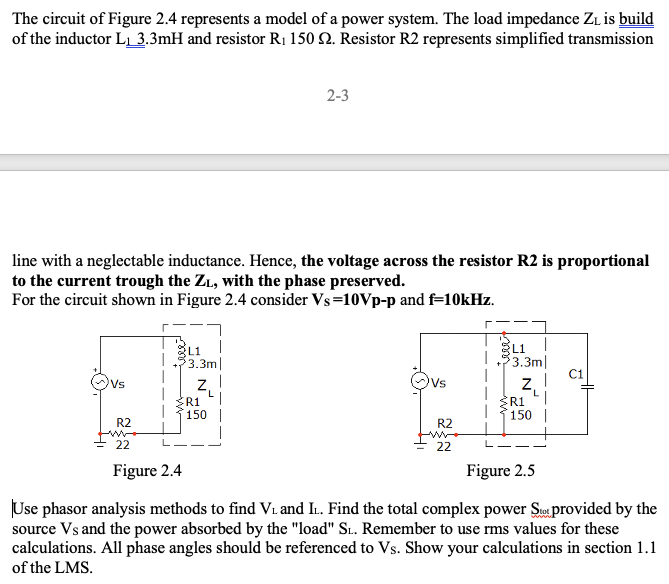 Solved The circuit of Figure 2.4 represents a model of a | Chegg.com
