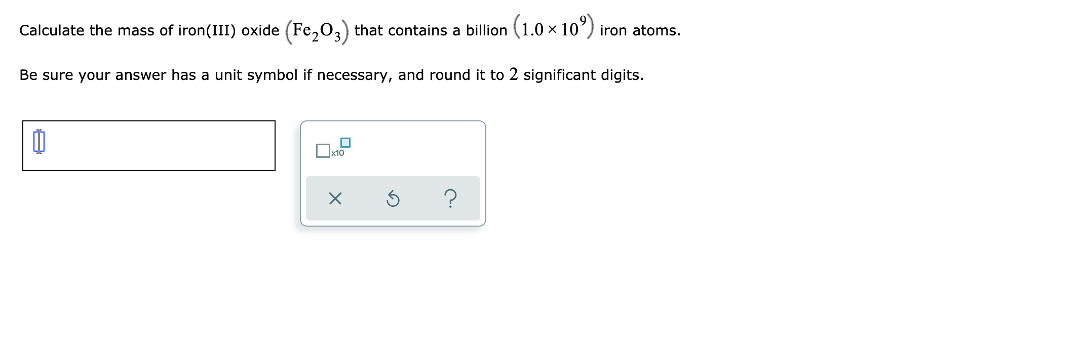 Solved Calculate the mass of iron(III) oxide (Fe2O3) that