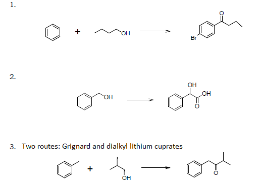 Solved 1. ОН Br 2. ОН ОН ОН 3. Two routes: Grignard and | Chegg.com