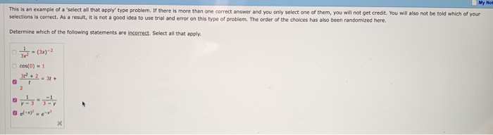 Solved This Is An Example Of A 'select All That Apply' Type | Chegg.com