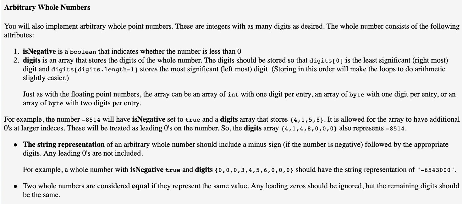 Solved You Will Also Implement Arbitrary Whole Point | Chegg.com