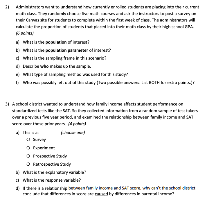 Solved 2) Administrators want to understand how currently | Chegg.com