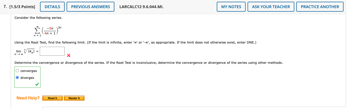 Solved Consider The Following Series. ∑n=1∞(4n+1−5n)3n Using | Chegg.com