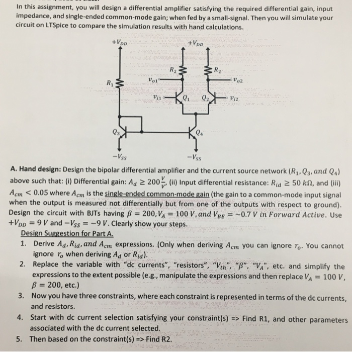 Solved In this assignment, you will design a differential