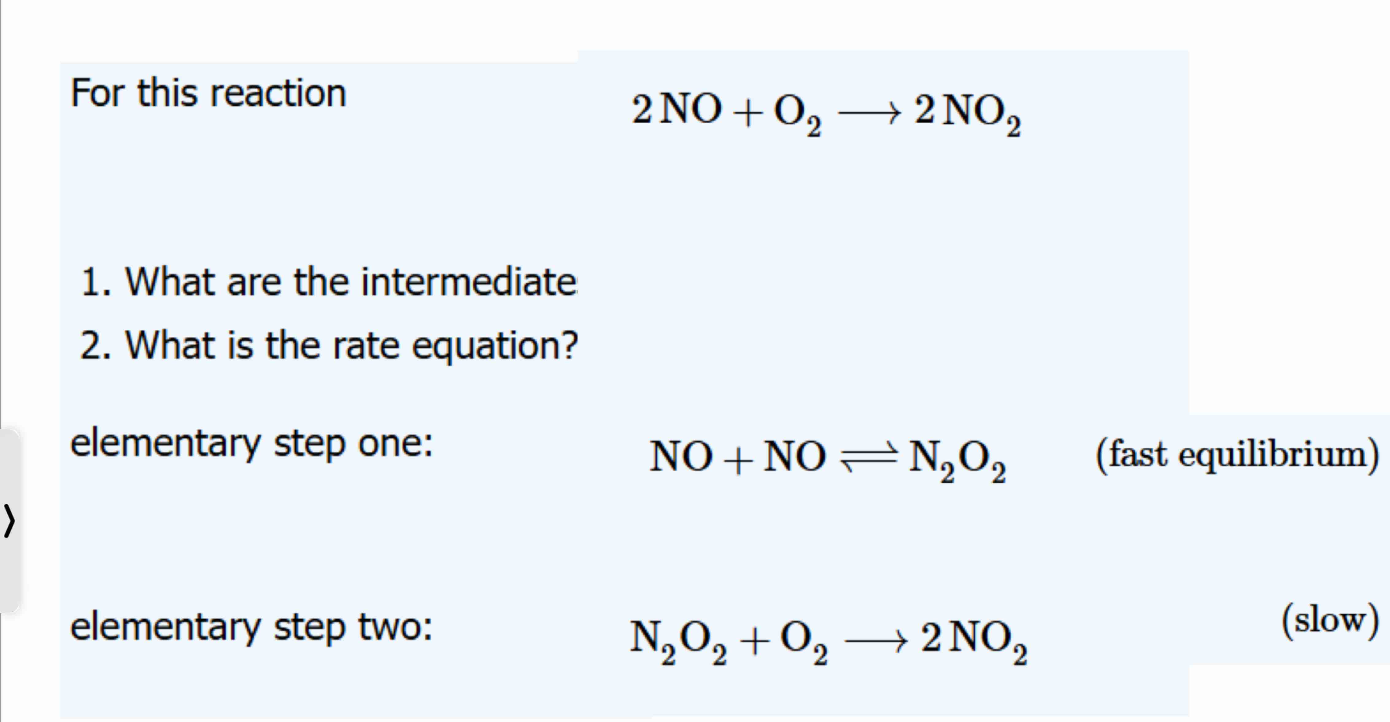 Solved For this reaction2NO+O2longrightarrow2NO2What are the | Chegg.com