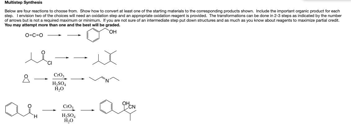 Solved Multistep Synthesis Below Are Four Reactions To 