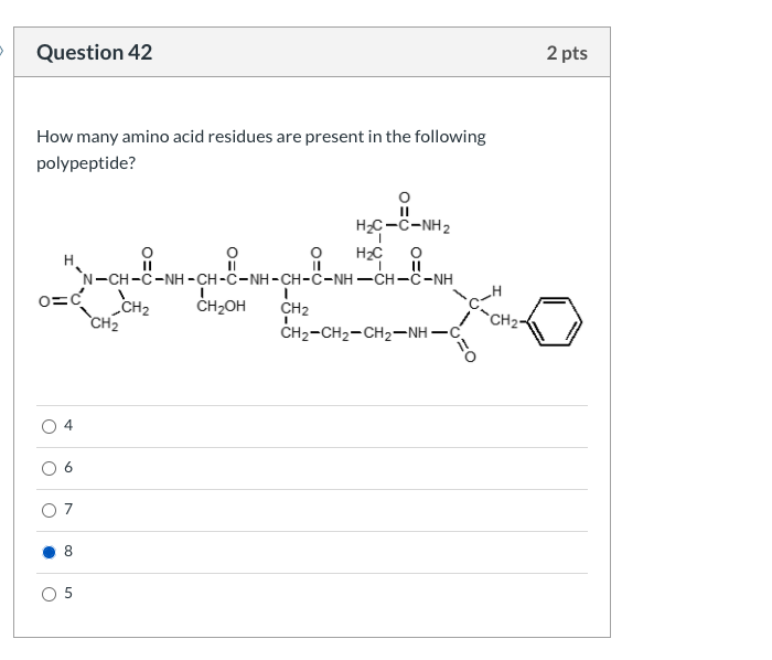 Solved How many amino acid residues are present in the | Chegg.com
